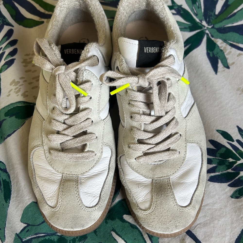 Verbenas Sora Sneakers White & Grey Suede and Leather- Size EU 40